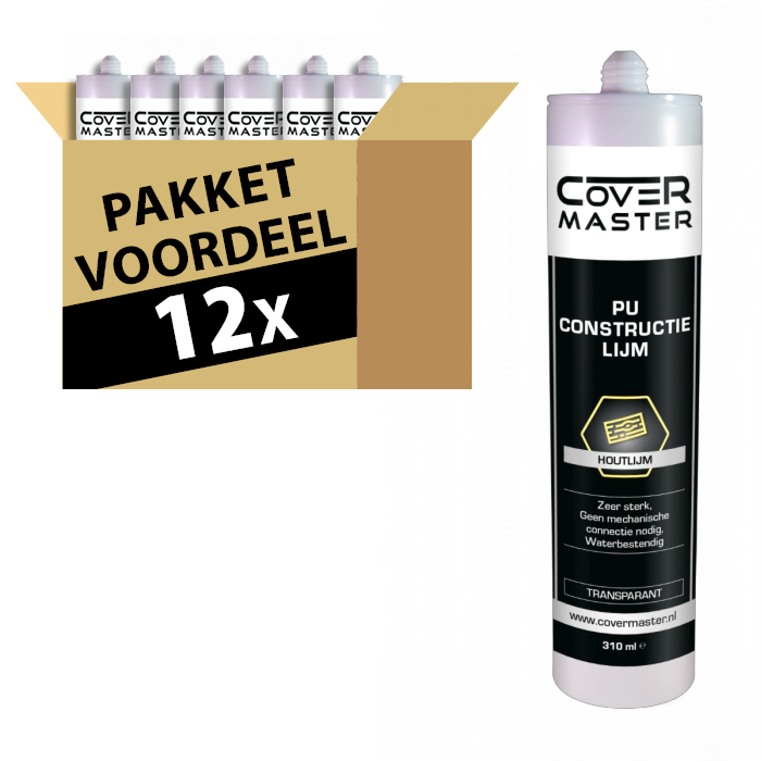 12 stuks PU Constructiebruislijm 310 ml - pakketvoordeel