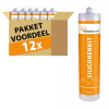 12 stuks Siliconen kit RAL 7016 310ml - pakketvoordeel