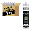 12 stuks Siliconen kit RAL 9001 310 ml - pakketvoordeel